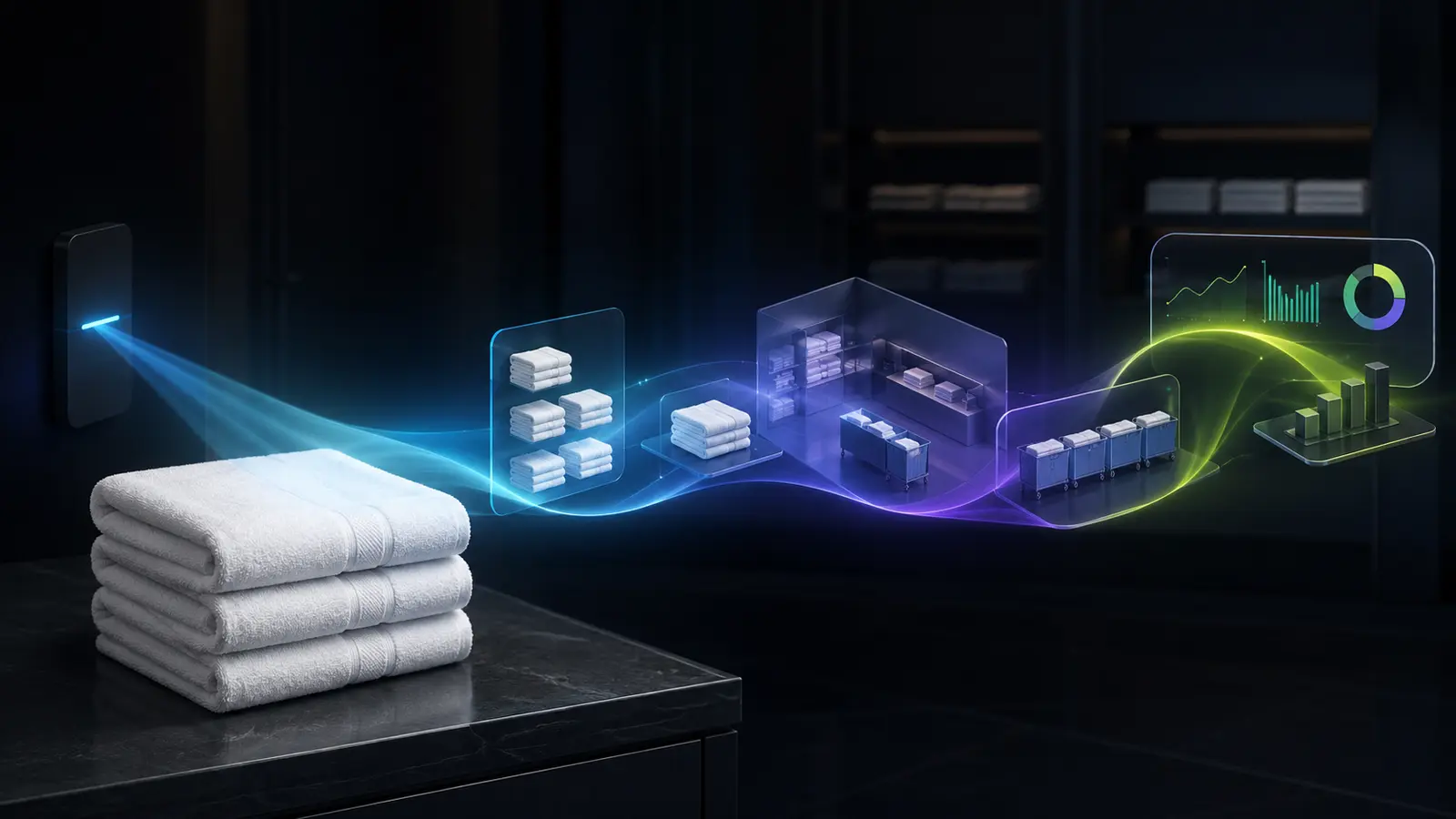 Connected textile data supporting hotel decisions